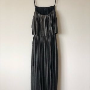 Metallic Polyester Maxi Dress